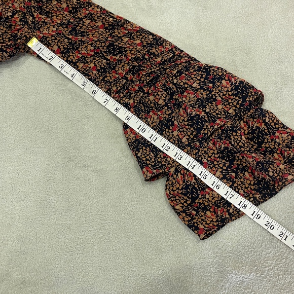 Silk Floral Ruffle Dress Size Small - Picture 12 of 13